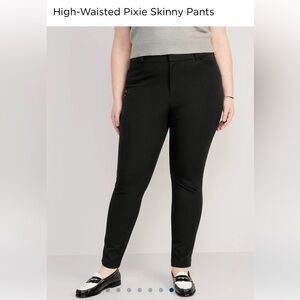 Old Navy, Black High Waisted Pixie Skinny Slack Pants